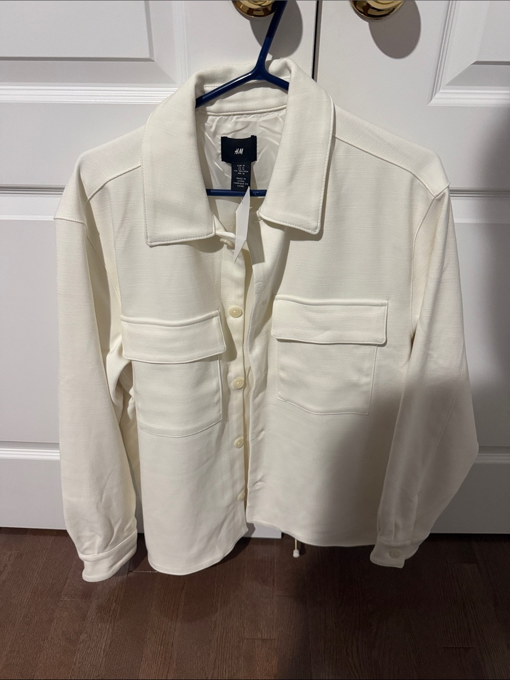 H&M Ivory Button-Front Utility Jacket
